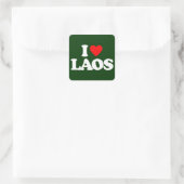 STICKER CARRÉ J'AIME LE LAOS (Sac)