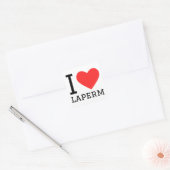 Sticker Carré J'aime le laperm (Enveloppe)