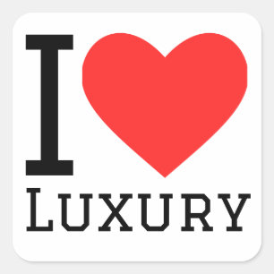Sticker Carré J'aime le luxe