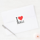 Sticker Carré J'aime le Mali (Enveloppe)