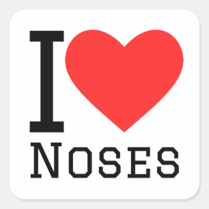 Sticker Carré J'aime le nez