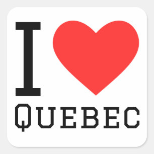 Sticker Carré J'aime le québec
