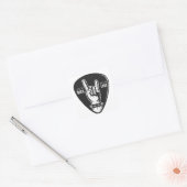 Sticker Carré J'aime le rock (Enveloppe)