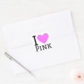 Sticker Carré J'aime le rose (Enveloppe)