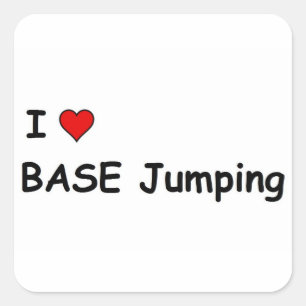 Sticker Carré J'aime le saut de base