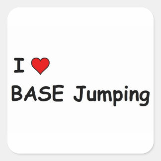 Sticker Carré J'aime le saut de base