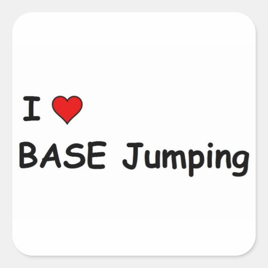 Sticker Carré J'aime le saut de base (Devant)