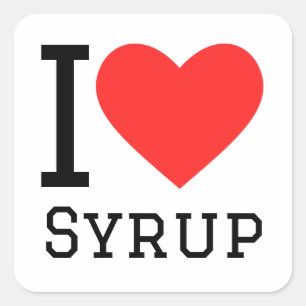 Sticker Carré J'aime le sirop