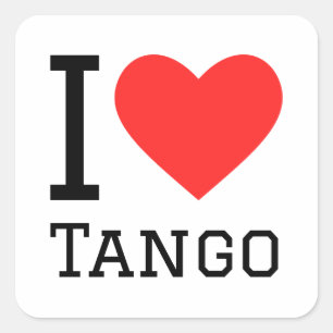 Sticker Carré J'aime le tango