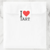 Sticker Carré J'aime le tarte (Sac)