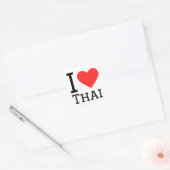 Sticker Carré J'aime le thaï (Enveloppe)