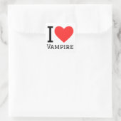Sticker Carré J'aime le vampire (Sac)