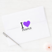 Sticker Carré J'aime le violet (Enveloppe)