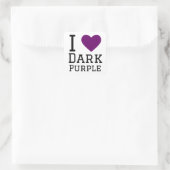 Sticker Carré J'aime le violet foncé (Sac)