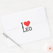 Sticker Carré J'aime Leo (Enveloppe)