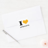 Sticker Carré J'aime les abricots (Enveloppe)