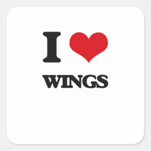 Sticker Carré J'aime les ailes