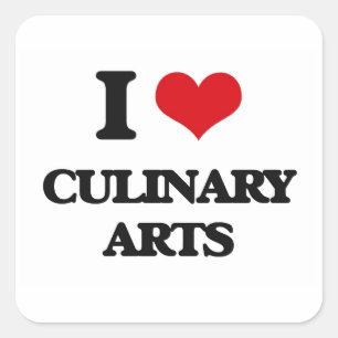 Sticker Carré J'aime les arts culinaires