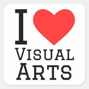 Sticker Carré J'aime les arts visuels