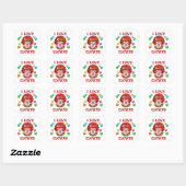 STICKER CARRÉ J'AIME LES CLOWNS (Feuille)