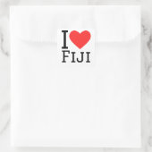 Sticker Carré J'aime les fiji (Sac)