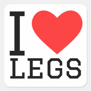 Sticker Carré J'aime les jambes