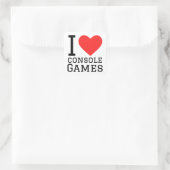 Sticker Carré J'aime les jeux de console (Sac)