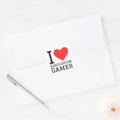 Sticker Carré J'aime les jeux de simulation (Enveloppe)