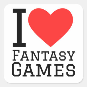 Sticker Carré J'aime les jeux d'imaginaires