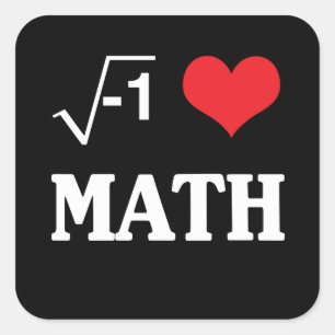 Sticker Carré J'aime les maths