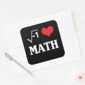 Sticker Carré J'aime les maths (Enveloppe)