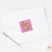 Sticker Carré J'Aime Les Naps De Chat, (Enveloppe)