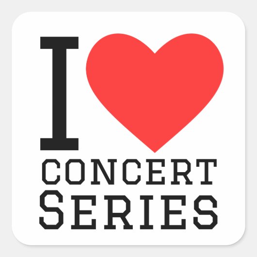 Sticker Carré J'aime les séries de concerts (Devant)