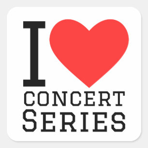 Sticker Carré J'aime les séries de concerts