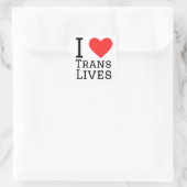 Sticker Carré J'aime les vies trans (Sac)