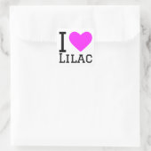 Sticker Carré J'aime lilac (Sac)