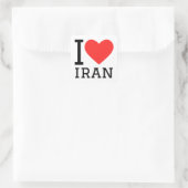 Sticker Carré J'aime l'Iran (Sac)