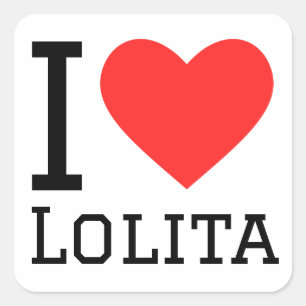 Sticker Carré J'aime Lolita