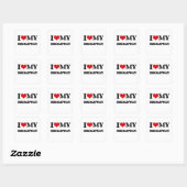 Sticker Carré J'Aime Ma VOIE NAVIGABLE (Feuille)