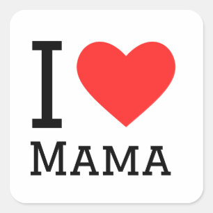 Sticker Carré J'aime maman