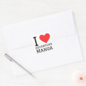 Sticker Carré J'aime manga aventure (Enveloppe)