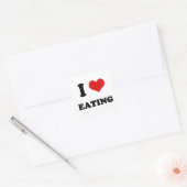 Sticker Carré J'aime manger (Enveloppe)