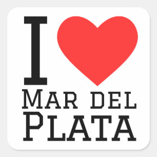 Sticker Carré J'aime mar del plata