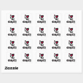 Sticker Carré J'Aime Mon Canari (Feuille)