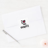 Sticker Carré J'Aime Mon Canari (Enveloppe)