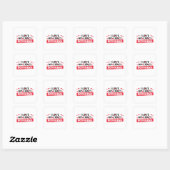 Sticker Carré J'aime mon copain fou (Feuille)