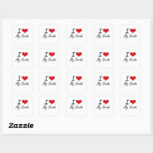 Sticker Carré J'Aime Mon Écriture (Feuille)