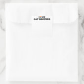 Sticker Carré J'Aime Mon Frère Gay Copier (Sac)