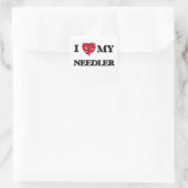Sticker Carré J'aime mon Needler (Sac)