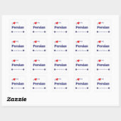 Sticker Carré J'Aime Mon Persan (Chat Féminin) (Feuille)